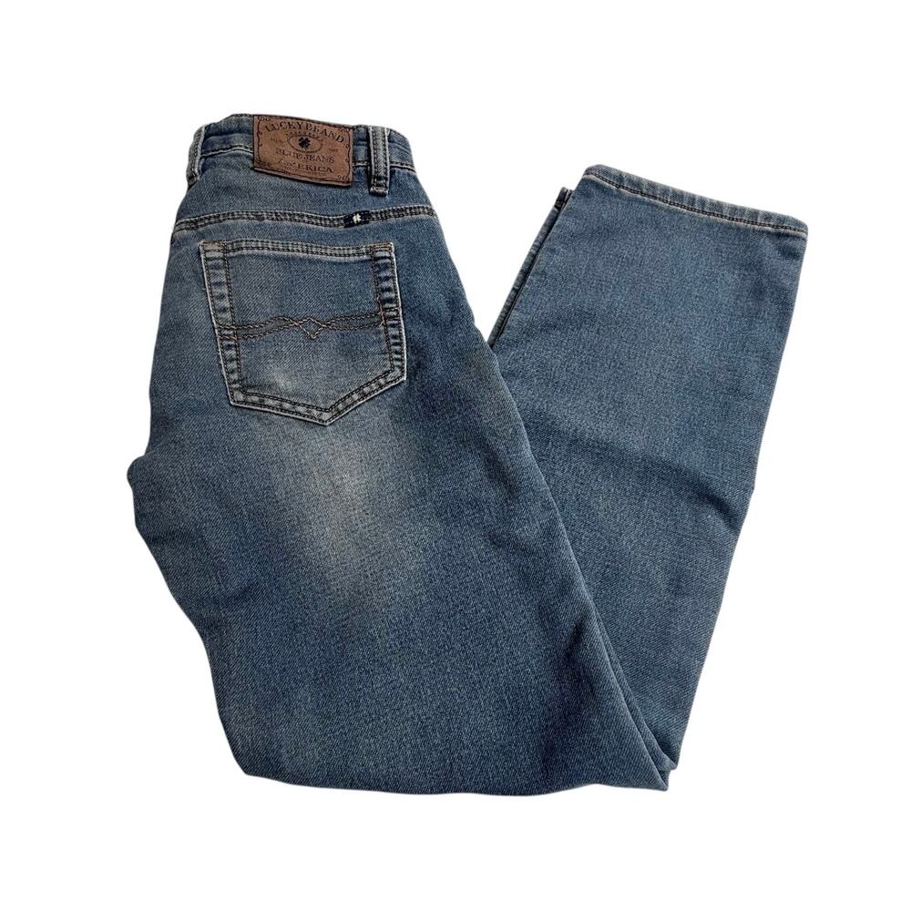 Lucky Brand Billy Straight Jeans Blue 5 Pocket 14 Girls or Boys 28x27.5 Soft Vtg